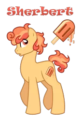 Size: 826x1198 | Tagged: safe, artist:andy-hazards, derpibooru import, oc, oc:sherbert, earth pony, pony, male, offspring, parent:cheese sandwich, parent:pinkie pie, parents:cheesepie, simple background, solo, stallion, transparent background