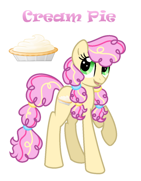 Size: 881x1127 | Tagged: safe, artist:andy-hazards, derpibooru import, oc, oc:cream pie, earth pony, pony, cutie mark, female, mare, offspring, parent:cheese sandwich, parent:pinkie pie, parents:cheesepie, simple background, solo, transparent background