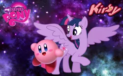 Size: 1440x900 | Tagged: alicorn, artist:arcgaming91, artist needed, crossover, derpibooru import, kirby, kirby (character), kirby star allies, kirby twilight, safe, twilight sparkle, twilight sparkle (alicorn)