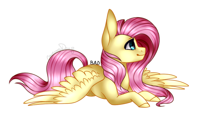 Size: 646x383 | Tagged: safe, artist:blitsazalisdash, artist:jacobdawz, derpibooru import, fluttershy, pegasus, pony, collaboration, female, mare, prone, signature, simple background, spread wings, transparent background, wings