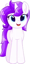 Size: 641x1338 | Tagged: safe, artist:rivin177, derpibooru import, oc, oc:purpleheart, oc:rivin, unofficial characters only, pony, unicorn, 2019 community collab, derpibooru community collaboration, blue eyes, cute, female, looking at you, mare, rivinoctaverbrush, simple background, smiling, solo, standing, transparent background