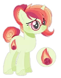 Size: 313x397 | Tagged: safe, artist:6-fingers-lover, derpibooru import, oc, oc:fire ball, unofficial characters only, pony, unicorn, cutie mark, female, glasses, magical lesbian spawn, mare, offspring, parent:rainbow dash, parent:sunset shimmer, parents:sunsetdash, simple background, solo, transparent background