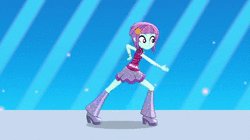 Size: 1912x1072 | Tagged: safe, derpibooru import, screencap, applejack, fluttershy, lemon zest, pinkie pie, rainbow dash, rarity, sour sweet, sugarcoat, sunny flare, sunset shimmer, dance magic, equestria girls, spoiler:eqg specials, animated, clothes, converse, dance magic (song), dancing, looking at you, one eye closed, ponied up, shoes, sneakers, sound, webm, wink