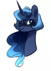 Size: 337x471 | Tagged: safe, artist:s1nb0y, derpibooru import, princess luna, pony, bust, female, looking at you, mare, simple background, smiling, solo, white background