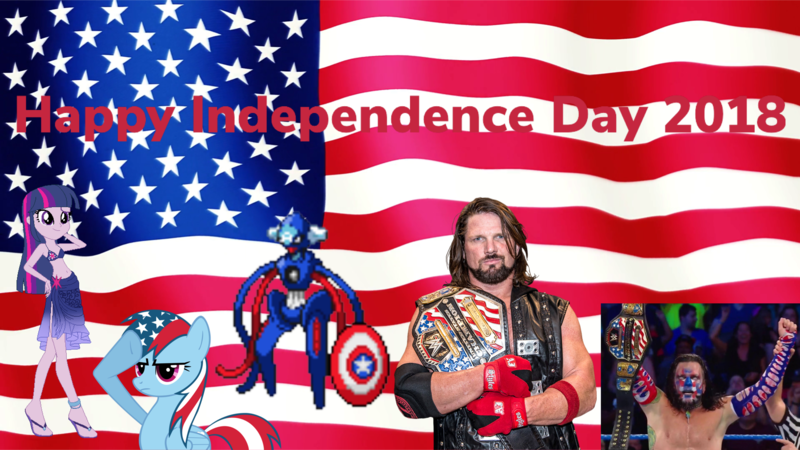 Size: 1920x1080 | Tagged: artist needed, safe, artist:huntercwalls, derpibooru import, rainbow dash, twilight sparkle, equestria girls, aj styles, american independence day, clothes, crossover, feet, independence day, jeff hardy, swimsuit, united states championship, us title, wat, wwe