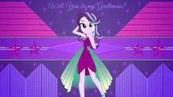 Size: 3840x2160 | Tagged: safe, artist:laszlvfx, artist:punzil504, derpibooru import, edit, starlight glimmer, equestria girls, clothes, dress, female, looking at you, ponied up, smiling, solo, wallpaper, wallpaper edit