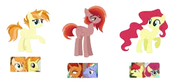 Size: 1482x713 | Tagged: safe, artist:andy-hazards, derpibooru import, bow hothoof, bright mac, pear butter, posey shy, stellar flare, sunspot (character), oc, unofficial characters only, earth pony, pegasus, pony, unicorn, base used, blank flank, crack shipping, female, mare, offspring, parent swap au, parent:bow hothoof, parent:bright mac, parent:pear butter, parent:posey shy, parent:stellar flare, parent:sunspot, parents:poseybright, parents:stellarbow, poseybright, shipping, simple background, stellarbow, transparent background