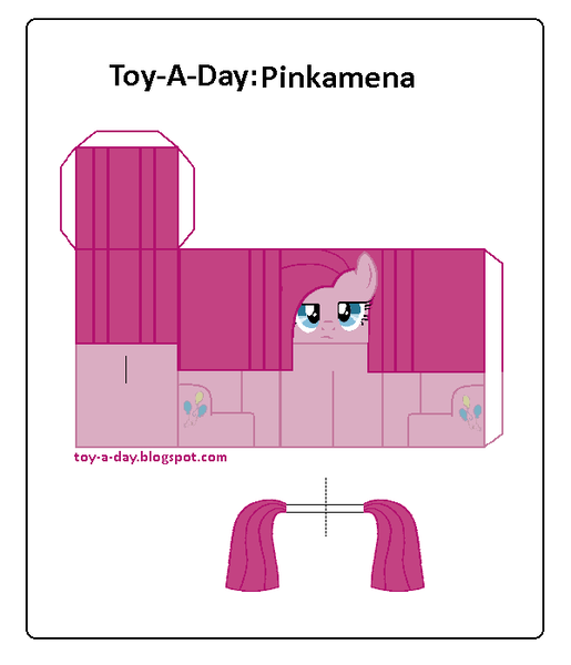 Size: 600x699 | Tagged: artist:grapefruitface1, arts and crafts, craft, derpibooru import, papercraft, party of one, pinkamena diane pie, pinkie pie, printable, safe, solo, toy a day