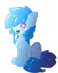 Size: 2000x2500 | Tagged: artist:fkk, chibi, derpibooru import, female, goo, goo pony, mare, oc, oc:flowheart, original species, safe, simple background, solo, transparent background, unofficial characters only