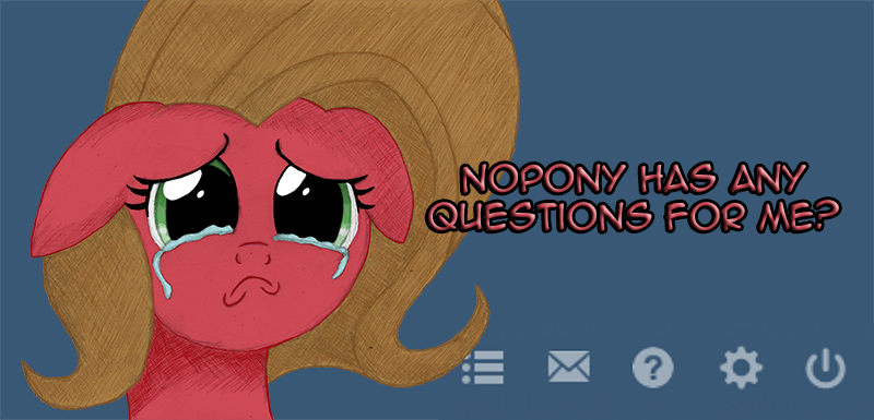 Size: 800x385 | Tagged: safe, artist:hewison, derpibooru import, oc, oc:pun, unofficial characters only, earth pony, pony, ask pun, ask, female, floppy ears, mare, solo, teary eyes, tumblr