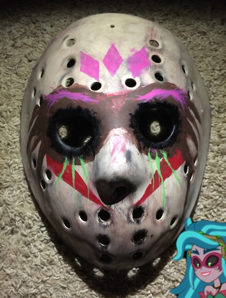 Size: 720x951 | Tagged: safe, artist:adammasterart, derpibooru import, gaea everfree, gloriosa daisy, equestria girls, legend of everfree, crossover, custom, friday the 13th, irl, jason voorhees, mask, photo, toy, wip