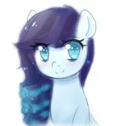 Size: 1661x1816 | Tagged: safe, artist:fluffymaiden, derpibooru import, coloratura, pony, colored sketch, female, mare, simple background, smiling, solo