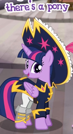 Size: 240x443 | Tagged: safe, derpibooru import, twilight sparkle, twilight sparkle (alicorn), alicorn, pony, bicorne, captain obvious, captain twilight, clothes, cropped, cute, gameloft, hat, looking at you, meme, open mouth, pirate, pirate twilight, smiling, solo, twiabetes, uniform, wow! glimmer