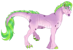 Size: 1157x801 | Tagged: safe, artist:bijutsuyoukai, derpibooru import, oc, unofficial characters only, dracony, hybrid, colored claws, colored hooves, crack ship offspring, forked tongue, interspecies offspring, offspring, parent:red gala, parent:spike, simple background, solo, tongue out, transparent background, unshorn fetlocks