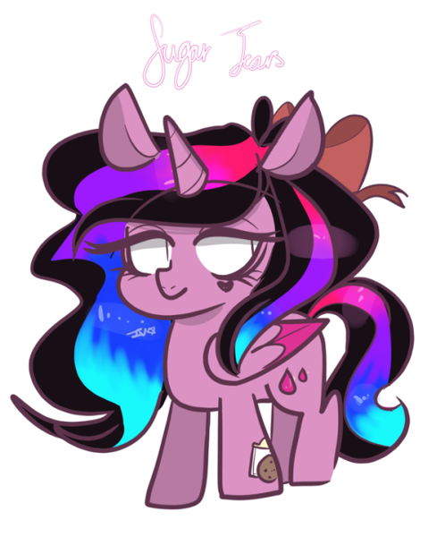 Size: 540x651 | Tagged: safe, artist:incapacitatedvixen, derpibooru import, oc, oc:sugar tears, unofficial characters only, pegasus, pony, blank eyes, simple background, solo, white background, white eyes