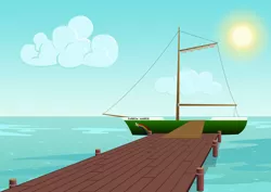 Size: 3508x2480 | Tagged: artist:malte279, background, derpibooru import, free to use, mostly sunny, no pony, ocean, pier, rainbow warrior, safe, ship, stock image