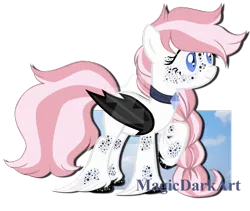 Size: 1024x864 | Tagged: safe, artist:magicdarkart, derpibooru import, oc, unofficial characters only, bat pony, pony, colored wings, female, mare, simple background, solo, transparent background, watermark