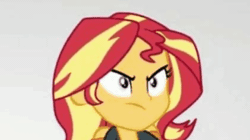 Size: 498x278 | Tagged: safe, derpibooru import, edit, edited screencap, screencap, sunset shimmer, equestria girls, equestria girls series, rollercoaster of friendship, angry, animated, catasterism, explosion, female, fiery shimmer, gif, solo, sunshine shimmer, supernova