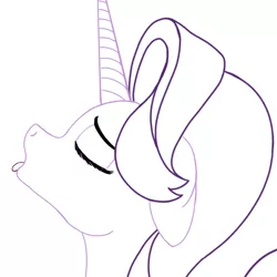 Size: 920x920 | Tagged: suggestive, artist:hermaeus xerxes, derpibooru import, starlight glimmer, pony, unicorn, bust, lineart, open mouth, stupid sexy starlight glimmer
