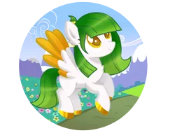 Size: 1500x1200 | Tagged: safe, artist:sugaryicecreammlp, derpibooru import, oc, oc:quilly, unofficial characters only, pegasus, pony, female, flower, mare, simple background, solo, transparent background, two toned wings