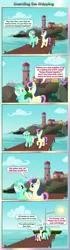 Size: 3744x13410 | Tagged: safe, artist:malte279, derpibooru import, bon bon, lyra heartstrings, sweetie drops, earth pony, pony, unicorn, comic, cute, female, harbor, lesbian, lighthouse, lyrabetes, lyrabon, ocean, pier, shipping, vector