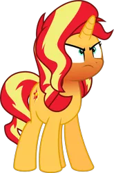 Size: 5049x7656 | Tagged: safe, artist:jhayarr23, derpibooru import, sunset shimmer, pony, unicorn, equestria girls, equestria girls series, rollercoaster of friendship, absurd resolution, angry, red face, simple background, solo, sunset shimmer is not amused, transparent background, unamused
