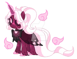 Size: 1024x796 | Tagged: safe, artist:magicdarkart, derpibooru import, oc, original species, pony, black sclera, cloak, clothes, female, horn, immortal soul pony, magic, mare, simple background, solo, transparent background, watermark