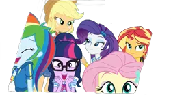 Size: 1015x563 | Tagged: safe, artist:superbobiann, derpibooru import, edit, edited screencap, editor:superbobiann, screencap, applejack, fluttershy, rainbow dash, rarity, sci-twi, sunset shimmer, twilight sparkle, equestria girls, equestria girls series, rollercoaster of friendship, background removed, simple background, transparent background