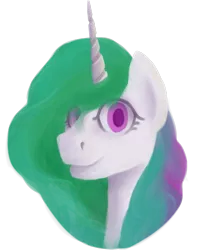 Size: 400x500 | Tagged: safe, artist:my-little-poni, derpibooru import, princess celestia, pony, bust, face of mercy, female, mare, simple background, smiling, solo, transparent background