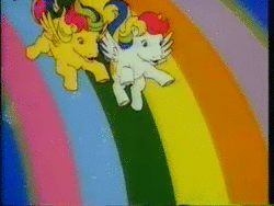 Size: 320x240 | Tagged: safe, derpibooru import, screencap, advertisement, animated, commercial, cute, g1, rainbow ponies, sound, traditional animation, webm, youtube link