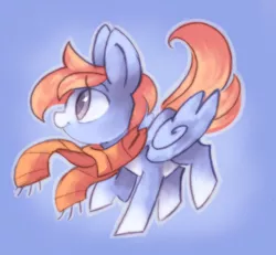 Size: 768x709 | Tagged: safe, artist:askpopcorn, derpibooru import, oc, oc:north wind, unofficial characters only, pegasus, pony, clothes, female, mare, scarf, simple background, solo