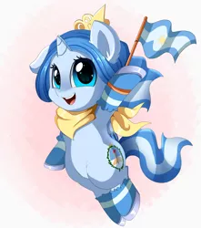 Size: 3405x3856 | Tagged: safe, artist:pridark, derpibooru import, oc, oc:princess argenta, ponified, unofficial characters only, pony, argentina, clothes, cute, female, filly, flag, nation ponies, ocbetes, smiling, socks, solo, stockings, striped socks, thigh highs