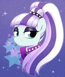 Size: 3000x3531 | Tagged: safe, artist:moozua, derpibooru import, coloratura, earth pony, pony, bust, countess coloratura, eyeshadow, female, lidded eyes, makeup, mare, ponytail, portrait, solo