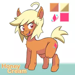 Size: 2000x2000 | Tagged: safe, artist:skeletonburglar, derpibooru import, oc, oc:honey cream, goo pony, original species, pony, design, simple background