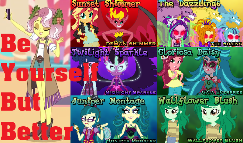 Size: 972x574 | Tagged: safe, derpibooru import, adagio dazzle, aria blaze, gaea everfree, gloriosa daisy, juniper montage, sci-twi, sonata dusk, sunset shimmer, twilight sparkle, vignette valencia, wallflower blush, siren, equestria girls, equestria girls (movie), equestria girls series, forgotten friendship, friendship games, legend of everfree, mirror magic, rainbow rocks, rollercoaster of friendship, spoiler:eqg specials, bybb, juniper monstar, midnight sparkle, ponied up, sunset satan, the dazzlings