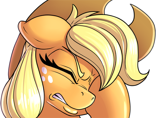 Size: 500x379 | Tagged: safe, artist:pusspuss, derpibooru import, applejack, earth pony, pony, facehoof, female, frustrated, hat, irritated, reaction image, simple background, solo, transparent background