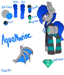 Size: 3000x3500 | Tagged: suggestive, artist:claudearts, derpibooru import, oc, oc:aquamarine midnights, unofficial characters only, bat pony, clothes, cutie mark, plot, reference sheet, simple background, socks, solo, striped socks, transparent background, wings