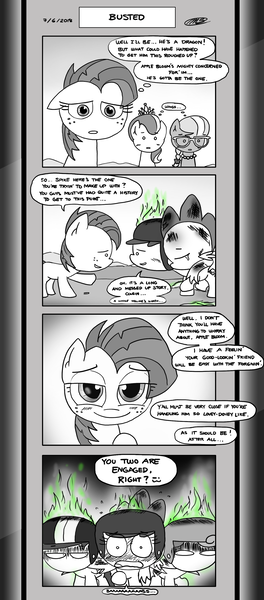 Size: 1451x3300 | Tagged: safe, artist:loreto-arts, derpibooru import, apple bloom, babs seed, diamond tiara, scootaloo, silver spoon, spike, sweetie belle, comic:friendship is innuendo, comic:friendship is innuendo vol. 2, adorababs, babspike, cute, cutie mark crusaders, female, image, male, png, shipping, spikebloom, straight, this will end in pain