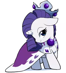 Size: 1033x1150 | Tagged: safe, artist:ccc, derpibooru import, princess platinum, rarity, pony, unicorn, crown, cute, female, hnnng, jewelry, looking at you, mare, raribetes, regalia, simple background, solo, white background