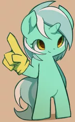 Size: 852x1376 | Tagged: safe, artist:ccc, derpibooru import, lyra heartstrings, pony, unicorn, bipedal, cute, female, foam finger, lyrabetes, mare, solo