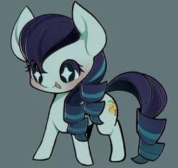 Size: 1243x1177 | Tagged: safe, artist:ccc, derpibooru import, coloratura, earth pony, pony, blushing, chibi, cute, female, gray background, mare, rara, rarabetes, simple background, solo, starry eyes, wingding eyes