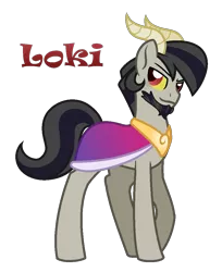 Size: 832x1020 | Tagged: artist:andy-hazards, base used, colored sclera, derpibooru import, horns, hybrid, interspecies offspring, male, oc, oc:loki, offspring, parent:discord, parent:princess celestia, parents:dislestia, safe, simple background, solo, stallion, transparent background, unofficial characters only