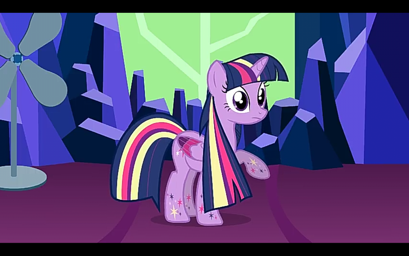 Size: 1280x800 | Tagged: safe, artist:agrol, artist:katya, derpibooru import, twilight sparkle, twilight sparkle (alicorn), alicorn, pony, fan, female, how ponies made season 4, mare, rainbow power, solo, youtube link