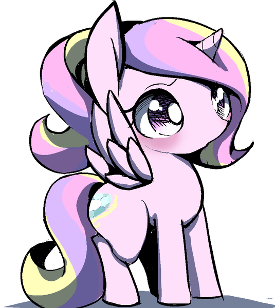 Size: 915x1026 | Tagged: safe, artist:ccc, derpibooru import, princess cadance, alicorn, pony, cute, cutedance, female, mare, simple background, solo, white background