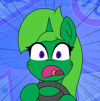 Size: 403x407 | Tagged: safe, artist:limedreaming, derpibooru import, oc, oc:lime dream, unofficial characters only, pony, unicorn, driving, female, freckles, learning, learning to drive, shocked, signs, traffic sign