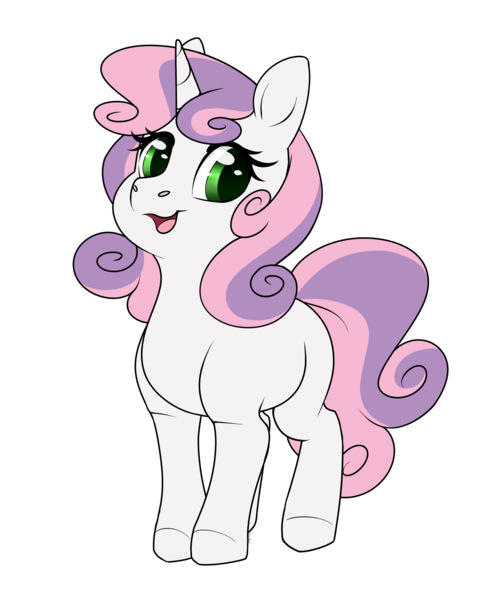 Size: 2573x3070 | Tagged: safe, artist:honiibree, derpibooru import, sweetie belle, pony, unicorn, female, filly, simple background, smiling, solo, transparent background