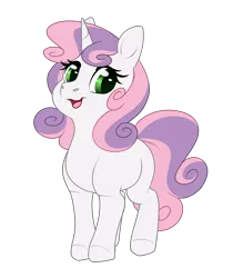 Size: 2573x3070 | Tagged: safe, artist:honiibree, derpibooru import, sweetie belle, pony, unicorn, female, filly, simple background, smiling, solo, transparent background