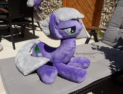 Size: 1000x771 | Tagged: safe, artist:hipsterowlet, derpibooru import, limestone pie, pony, irl, photo, plushie, prone, solo