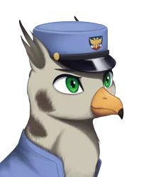 Size: 1509x1857 | Tagged: safe, artist:mrscroup, derpibooru import, oc, oc:voss corsair, unofficial characters only, gryphon, equestria at war mod, griffon oc, hearts of iron 4, kepi, simple background, solo, transparent background