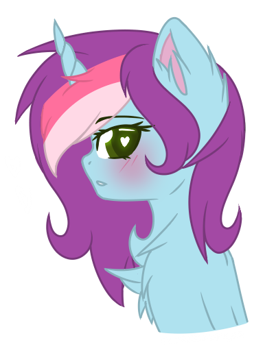 Size: 402x525 | Tagged: safe, artist:electricaldragon, derpibooru import, oc, oc:rainbow kitty, unofficial characters only, pony, unicorn, blushing, bust, female, heart eyes, mare, portrait, simple background, solo, transparent background, wingding eyes